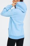 Açık Mavi Üç İplik Kapüşonlu Sweatshirt