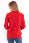 Kırmızı 3d Baskı Sweatshirt