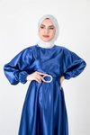 Alya Saten Mavi Abiye Elbise
