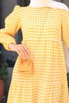Gofre Sarı Elbise