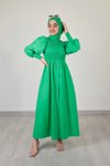 Yeşil Gipeli Elbise
