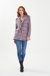 Lila Chanel Kumaş Desenli Şık Ceket