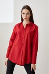 Kırmızı Oversize Gömlek