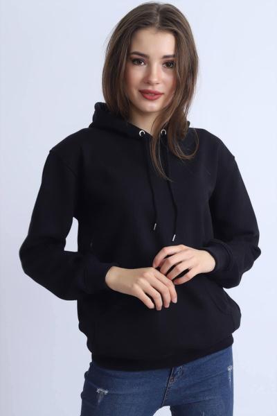 Lacivert Koyu Kapüşonlu Sweatshirt
