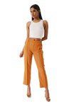 Orange Çimalı Beli Lastikli Kumaş Pantolon