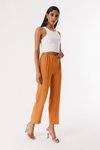 Orange Çimalı Beli Lastikli Kumaş Pantolon