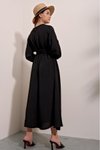 Siyah Kuşaklı Ayrobin Elbise