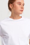 Beyaz Basickısa Kollu T-shirt