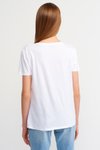 Beyaz V Yaka Basicbeyaz T-shirt