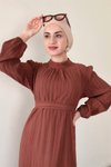 Nadia Salaş Standart Kahve Elbise