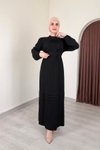Nadia Salaş Standart Siyah Elbise