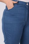 Mavi Büyük Beden Dar Paça Uzun Boy Kot Pantolon