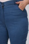 Mavi Büyük Beden Dar Paça Uzun Boy Kot Pantolon