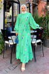 Yeşil Lena Şifon Elbise