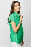 Benetton Yeşil Dik Yaka Düğme Detaylı Bluz