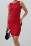 Kırmızı Kaşkorse Mini Elbise