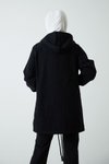 Siyah Kapüşonlu Kot Ceket