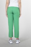 Yeşil Boru Paça Beli Lastikli Pantolon