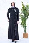 Siyah Kum Krep Ahlat Elbise