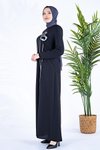 Siyah Kum Krep Ahlat Elbise