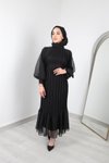 Janjan Siyah Abiye Elbise