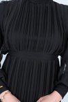 Janjan Siyah Abiye Elbise