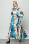 Orjinal Sıfır Yaka Orjınal Desenli Elbise