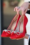 Kırmızı Layne Saten Stiletto Ayakkabı
