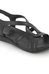 Siyah Çapraz Bantlı Sandalet