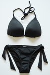 Black Triangle Half Padded Bikini Set