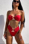 Kırmızı Alohomora Bikini Set