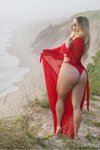 Kırmızı Bikini Pareo Set