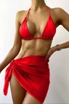 Kırmızı Legolas Bikini Set