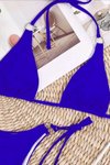 Mavi Halka Detaylı Bikini Set