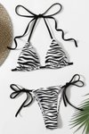 Zebra Detaylı Bikini Takım