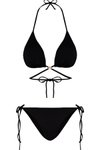 Siyah Çapraz Bağlama Detaylı Üçgen İpli Bikini Takım
