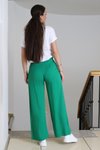 Yeşil Beli Lastikli Salaş Pantolon