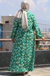 Manolya Desen Benetton Büyük Beden Desenli Jesica Elbise