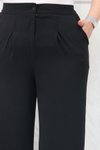 Siyah Büyük Beden Airobin Beli Lastikli Pantolon