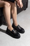Siyah Kroko Desen Ayakkabı