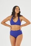 Abiye Mavisi Minimizer Yüksek Bel Toparlayıcı Bikini Takım