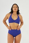 Abiye Mavisi Minimizer Yüksek Bel Toparlayıcı Bikini Takım