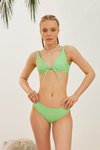 Fıstık Yeşil Fiyonklu Bikini Takım