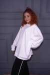 Oversize Basic Beyaz Sweatshirt