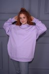 Oversize Basic Tunik Mor Sweatshirt