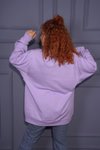 Oversize Basic Tunik Mor Sweatshirt