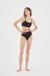 Siyah Kemerli Toparlayıcı Büstiyer Bikini Takım