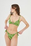 Yeşil Bağlamalı Kenar Bikini Takım
