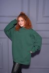 Yeşil Basic Oversize Sweatshirt