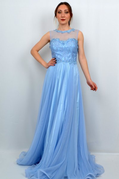 Dantel Blue Dress